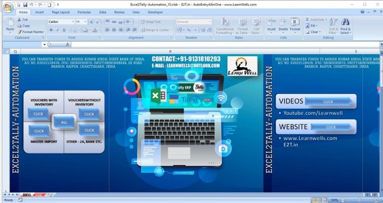 All in one Excel to Tally Import