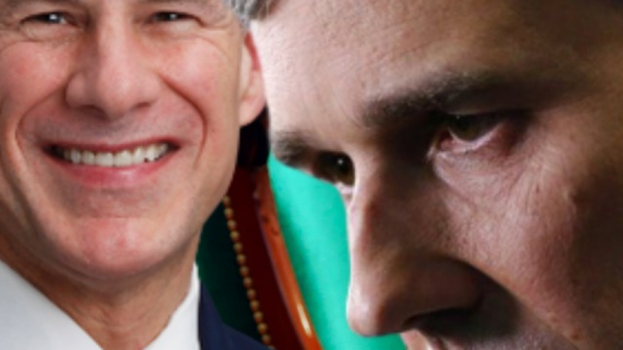 Democrat Beto O'Rourke and Republican Governor Greg Abbott