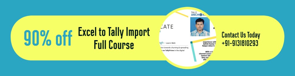 Excel to Tally Import Utility full course