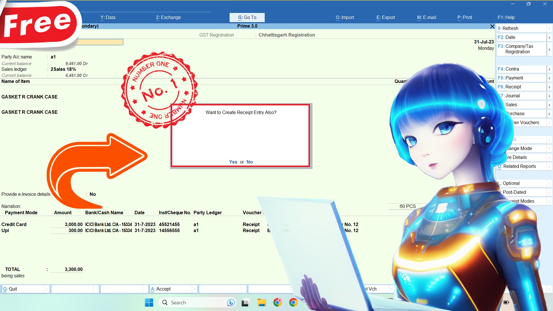 2023 Best and Amazing Auto Receipt with Sales Entry TDL Learnwell