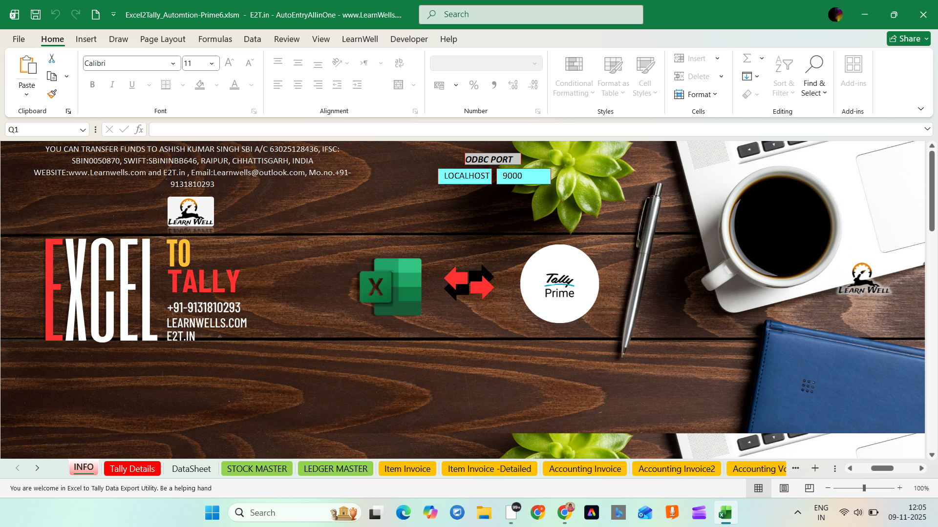 Excel to TallyPrime Import All in one Automation
