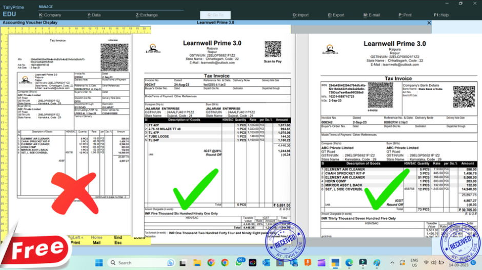 2023 Most Amazing Customized Invoice Tally Prime TDL | Normal & E ...