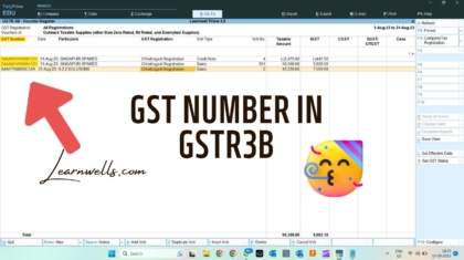 GST Number in GSTR3B