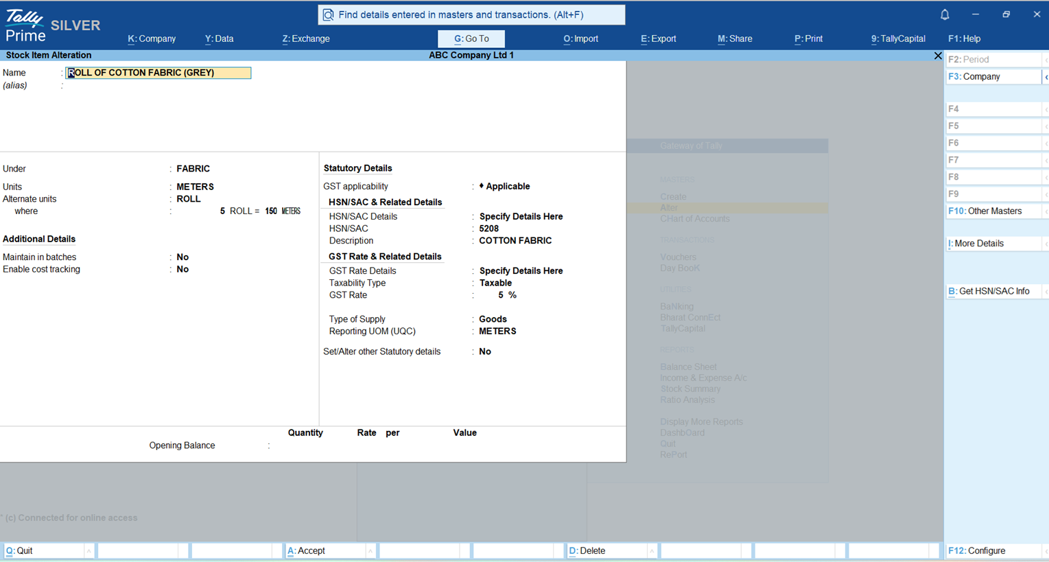manage fabric stock