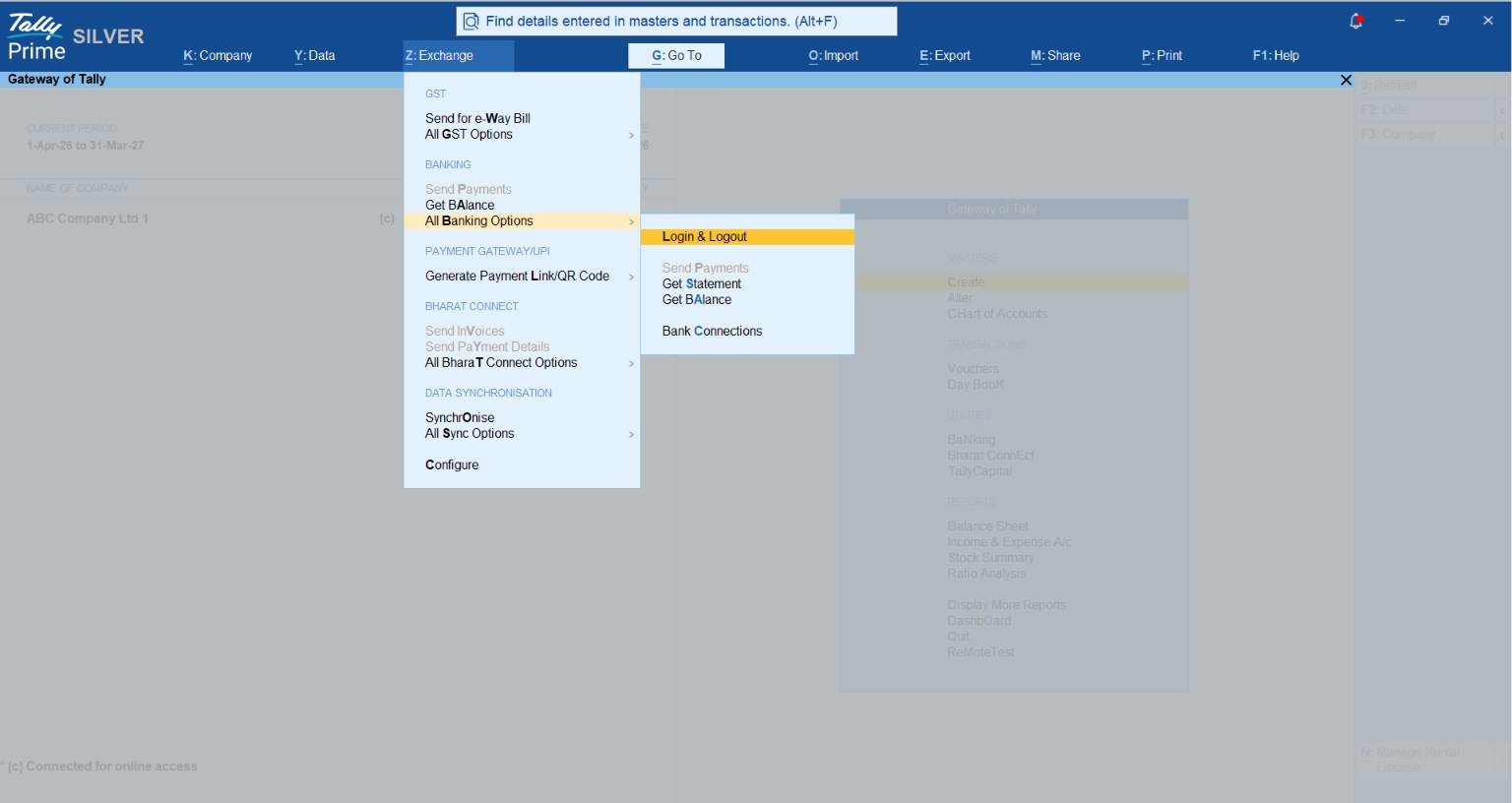 Bank Reconciliation TallyPrime