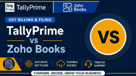 TallyPrime vs Zoho Books for GST Billing and Filing: A Comparison for Small Businesses