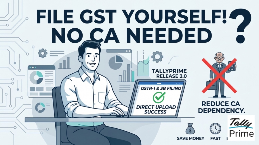 TallyPrime Without a CA: A Wholesale Business Owner's Step-by-Step Guide to GST Returns and Basic Bookkeeping