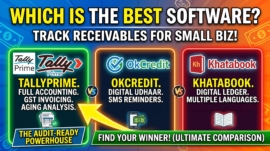 TallyPrime vs. OkCredit vs. Khatabook