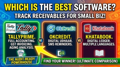 TallyPrime vs. OkCredit vs. Khatabook