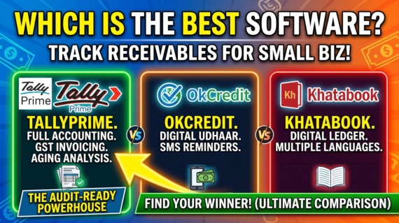TallyPrime vs. OkCredit vs. Khatabook
