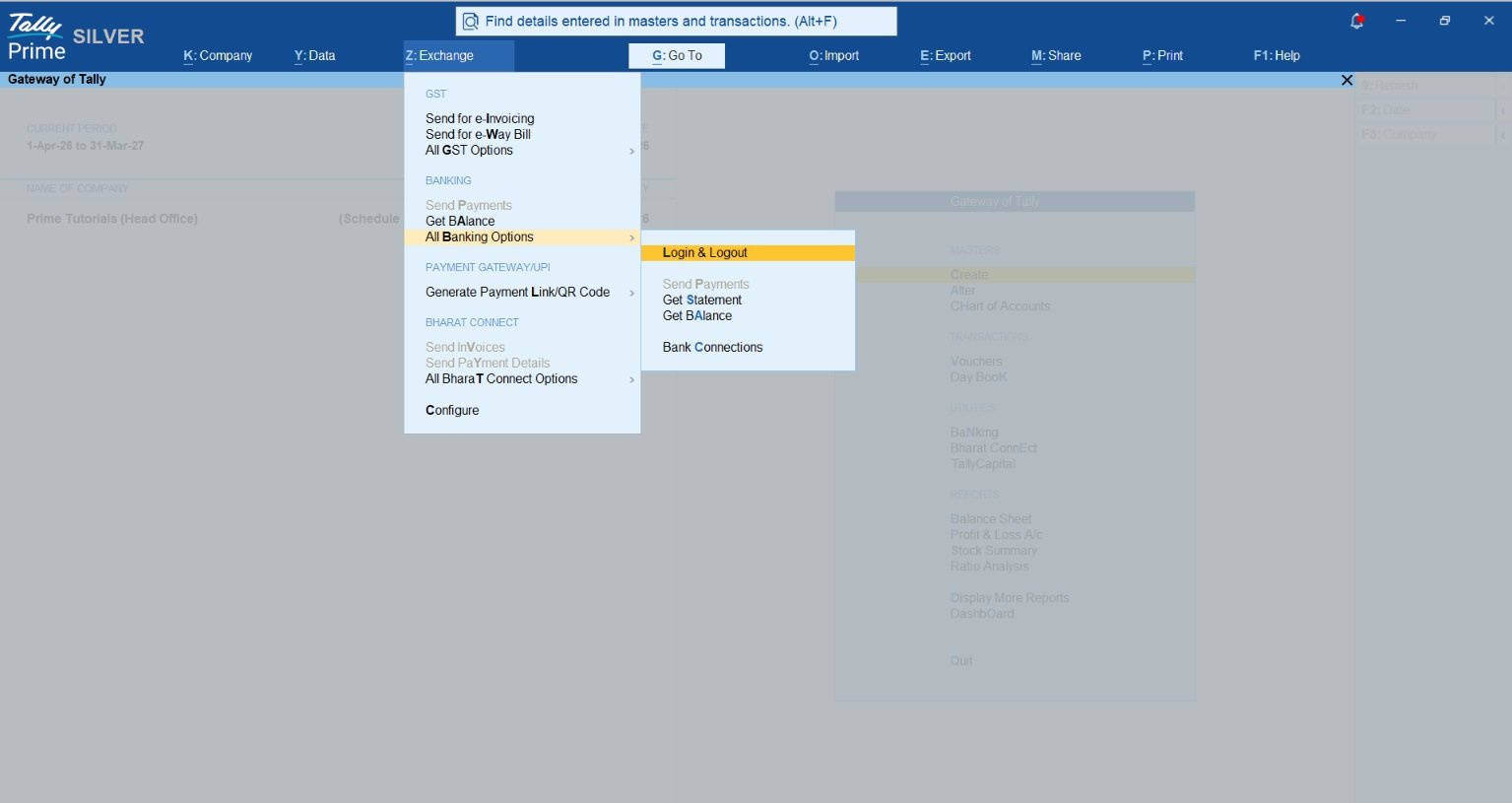Banking Options TallyPrime TallyPrime vs Marg ERP