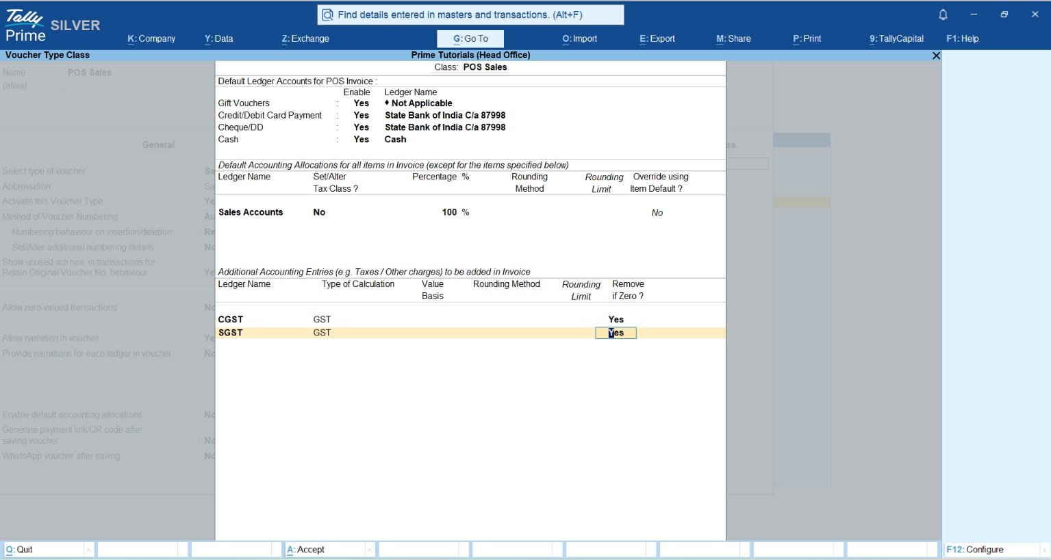 Voucher Class in TallyPrime